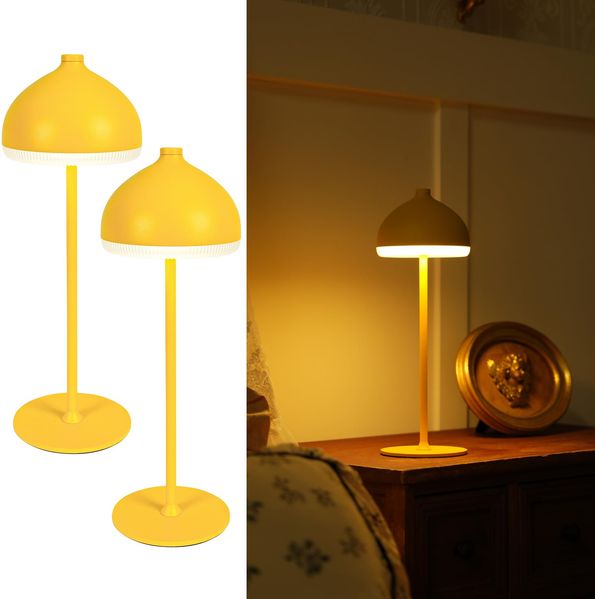 LuminexDesigns 2 Stück Kabellose LED Tischleuchte mit Akku, 3 Lichtfarben & Stufenloser Dimmung – IP54 Wetterfest, Blendfreies Stimmungslicht für Wohnzimmer, Schlafzimmer & Outdoor