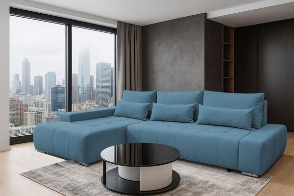 storez24 Ecksofa Kelly, mit Bettkasten und Schlaffunktion, L-Form, bequem
