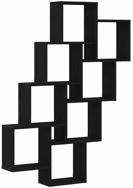 vidaXL Wandregal Schwarz Eichen-Optik 90 x 15 x 119,5 cm Holzwerkstoff 862650 Bild 2