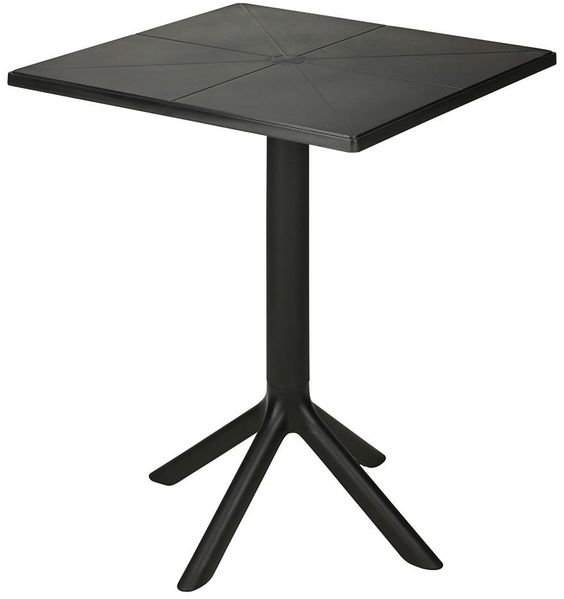 Bistrotisch Lagos Komfort, Polypropylen, Schwarz, 60 x 75 x 60 cm