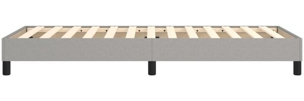 vidaXL Polsterbett, Stoff, 25,0 cm, Hellgrau, 90x190 cm, mit Lattenrost, Schwarz Bild 6