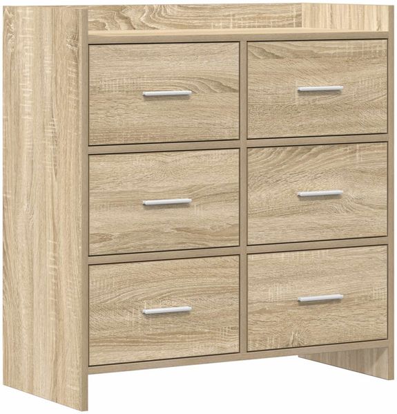 vidaXL Sideboard Sonoma-Eiche 75 x 33 x 80 cm Holzwerkstoff 8011101