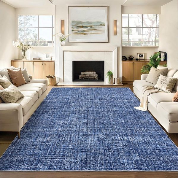 GarveeMore Veloursteppich Designteppich Maschinenwaschbarer Teppich – flachfloriger Läufer, Moderner Teppich pflegeleicht, rutschfest, schmutzabweisend