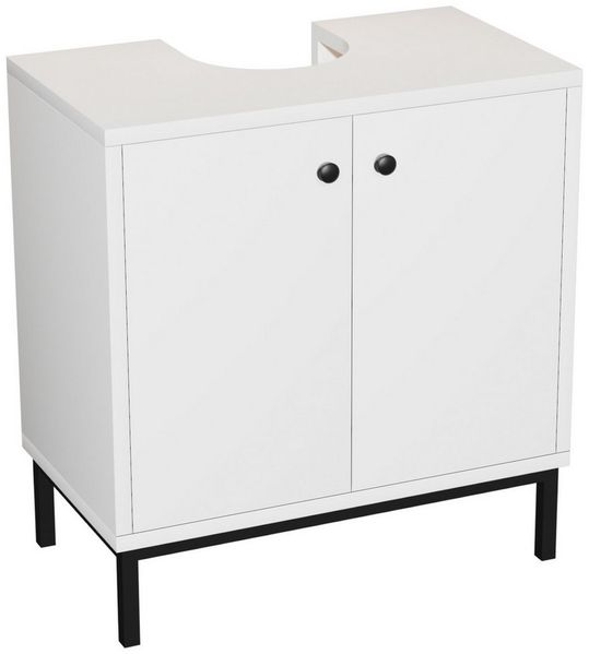 oyajia Waschbeckenunterschrank Waschtischunterschrank Badezimmerschrank (Badschrank Waschtisch Unterschrank) mit 2 Türen, verstellbare Ablage, 2 Fächer