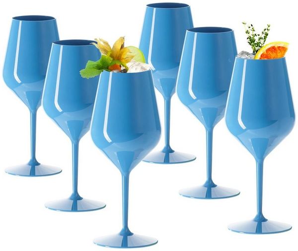 Doimoflair Weinglas DoimoFlair Weingläser aus Kunststoff bruchsicher Plastik, 6-tlg.