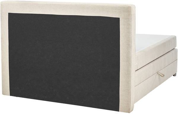 Boxspring Bett MINISTER 160 x 200 cm Stoff Helles Beige Bild 6