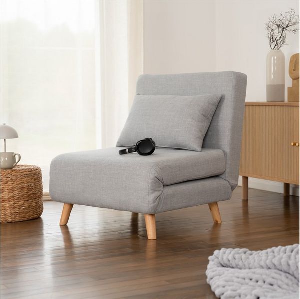 HOME DELUXE Sessel Schlafsessel SNOOZE 79 x 28 x 132 cm, Wandelbares 3-in-1-Design, Liegesessel, Relaxsessel