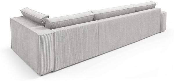 Wohnlandschaft Schlafsofa CORUNIA Stoff Poso Blau Ottomane Links Bild 4