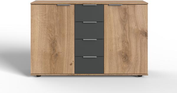 Highboard >Valencia< in Plankeneiche-Nachbildung - 130x83x41cm (BxHxT)