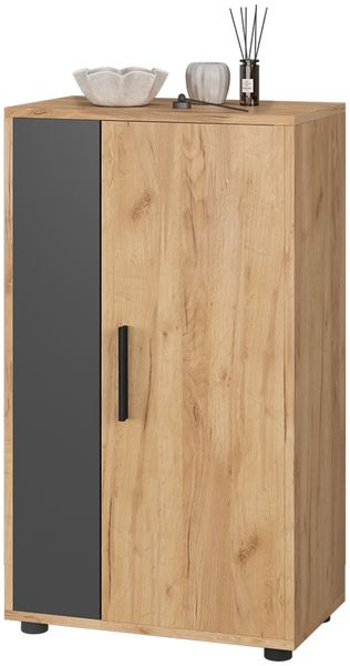 Kommode Berno Goldkraft Eiche/Anthrazit 50.1 x 87.3 cm mit 2 Fächern Vicco Bild 6