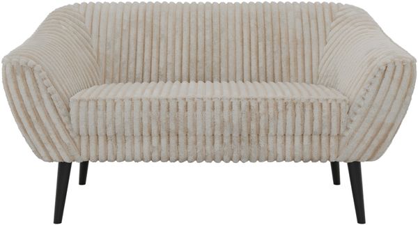 Polstersofa PIRS 2 Skandinavisches Sofa 2-Sitzer, Sofa mit Wellenfederung, Breite 140 cm, schwarze Füße Hoher Sitzkomfort - Beige Cord Bild 7