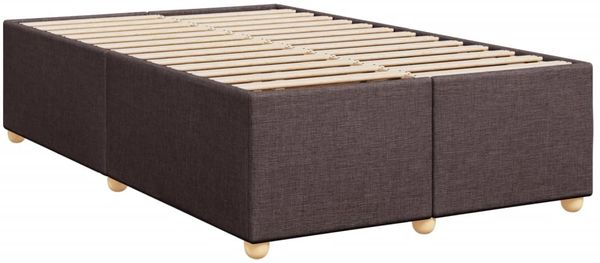 vidaXL Bettgestell ohne Matratze Dunkelbraun 120x200 cm Stoff 3284725 Bild 3