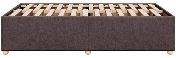 vidaXL Bettgestell ohne Matratze Dunkelbraun 120x200 cm Stoff 3284725 Bild 5