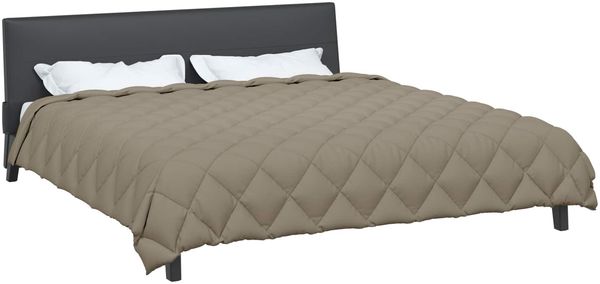 vidaXL Winterbettdecke Hellgrau 220 x 240 cm Mikrofaser 42025749 Bild 3