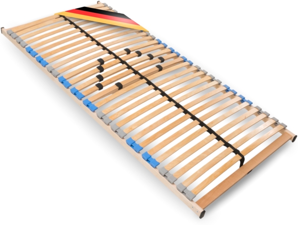 MaDeRa 7-Zonen-Lattenrost – zur Selbstmontage durchgehende Holme, Härtegradverstellung, TÜV SÜD, Größe: 120x190