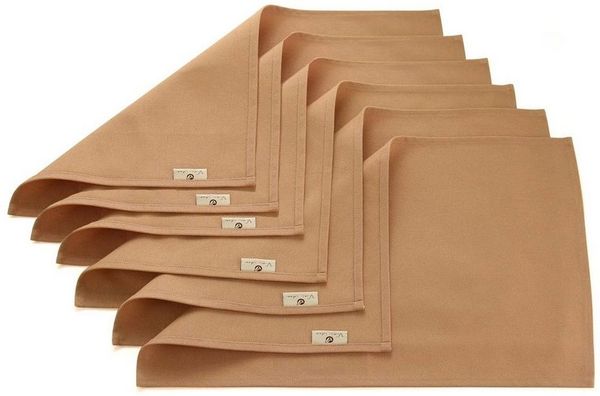Vivi Idee Platzset 4er/6er Premium 100% Baumwolle Tischsets Platzdeckchen Stoff, (6-St), abwaschbar, Handgenäht, 52x33cm