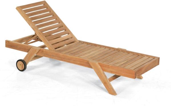 Sonnenpartner Sonnenliege Columbus Teakholz natur 72x200 cm Gartenliege Liege