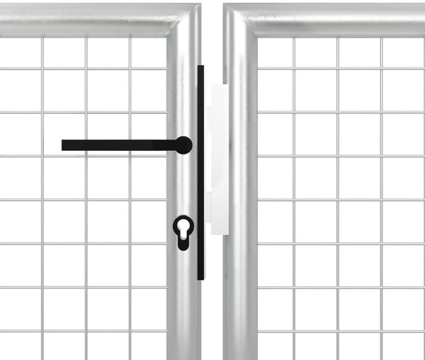 vidaXL Gartentor aus Stahl 500 x 150 cm Silber 144355 Bild 3