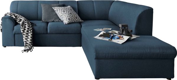 DOMO collection Ecksofa Topper zeitlos elegant, kompakte StellmaßeL-Form, mit Ottomane, wahlweise mit Schlaffunktion