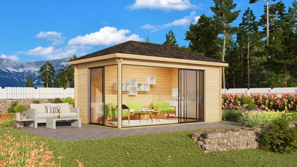 Gartenpavillon Alu 44 C Schwedenrot