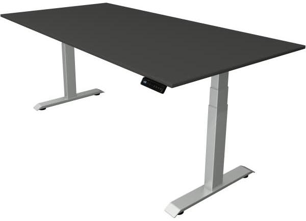 Kerkmann Schreibtisch Sitz-Stehtisch Move 4 silber 200x100x64-129cm elektr. höhenverstellbar anthrazit