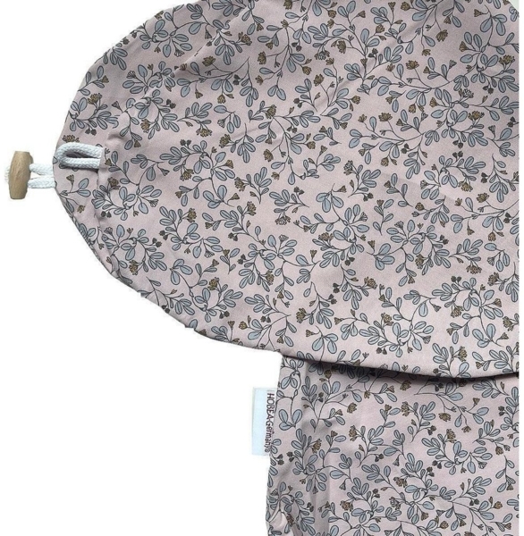 HOBEA-Germany Stillkissenbezug für Stillkissen 190cm Designs (Blumenranken rosa)