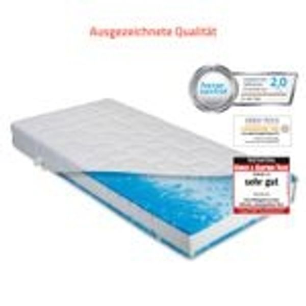 7 Zonen Ortho Gelschaum Komfortschaum Matratze beidseitig H2 und H3 100x200 cm
