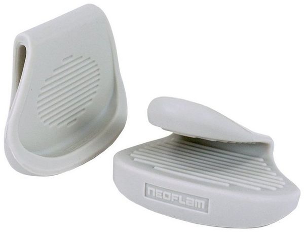 NEOFLAM® Topflappen Silikon-Griff Set 2tlg, cremeweiß, (2-tlg), Hitzebeständig, Spülmaschinenfest, BPA-frei