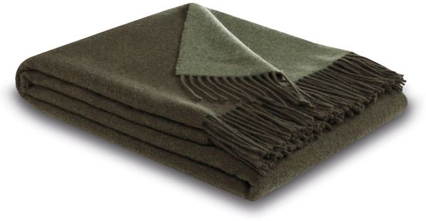 Wohndecke Soft Impression im Doubleface-Look, Biederlack, Wolle-Kaschmir-Mix