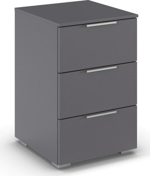 OTTO home Nachtkommode Nachttisch Nachtschrank Schubladen Sideboard Schubladenkommode CORTONA (Breite 40 cm inkl. SOFT-CLOSE-FUNKTION, mit moderner Dekor-Front), mit 3 geräumigen Schubladen, Kantengriff aus Metall MADE IN GERMANY