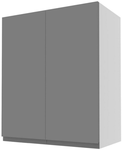 Küchenhängeschrank AVELLINO 60x32,5x72cm grifflos Acryl Fronten Farbe: weiß Acryl Hochglanz / weiß (AV-W3/60)