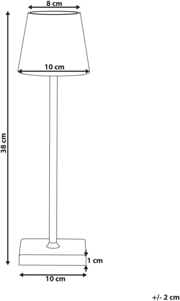 Kabellose LED Tischlampe BACEIRO mit Dimmer Metall Dunkelgrau Bild 2