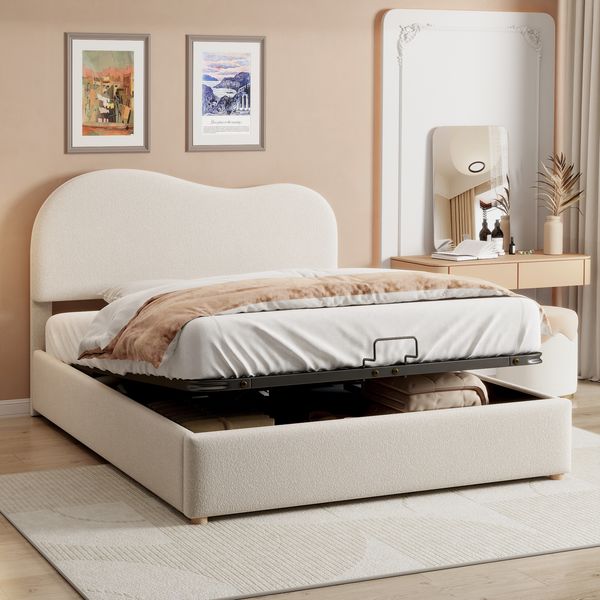 Kinderetagenbett 90x200cm, mit 2 Schubladen, 2 Ablagen & 3-stufiger Leiter, Kiefernholz, weiß/natur
