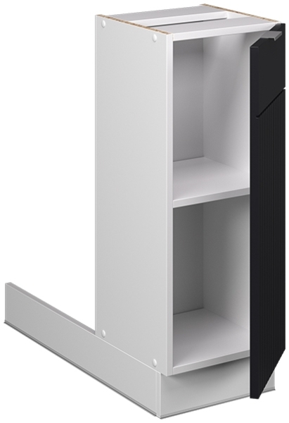 Regalinselunterschrank Fame-Line Schwarz gestreift 30 cm ohne Arbeitsplatte Vicco Bild 4