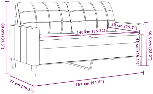 vidaXL 3-tlg. Sofagarnitur mit Kissen Blau Samt 3278490 Bild 10