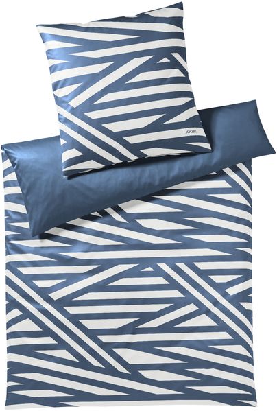 JOOP! Comfort Satin Bettwäsche 4102-2 Cross Beige Blau 135x200