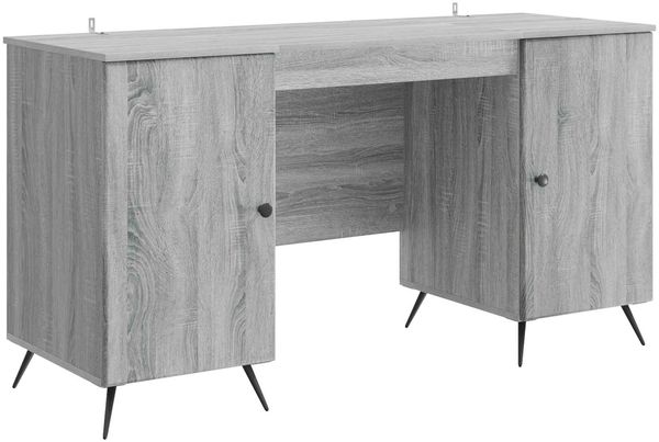 vidaXL Schreibtisch Graues Sonoma 142,5 x 50 x 75 cm Holzwerkstoff 3414636