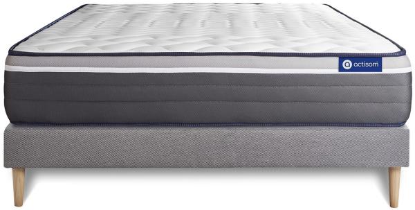 Actiflex plus matratze 120x190 cm + Bettgestell mit lattenrost - Dicke : 26cm - Taschenfederkern und Memory-schaum - H5