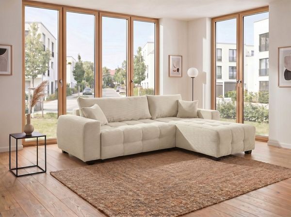 OTTO home Ecksofa Bella L-Form, B: 234 cm - OTTO. Verlässliche Qualität, Ecksofa,Schlaffunktion,Bonnelfederkern,Rückenkissen