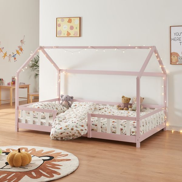 Hausbett Sisimiut 120x200 cm Rosa / Weiß [en. casa]