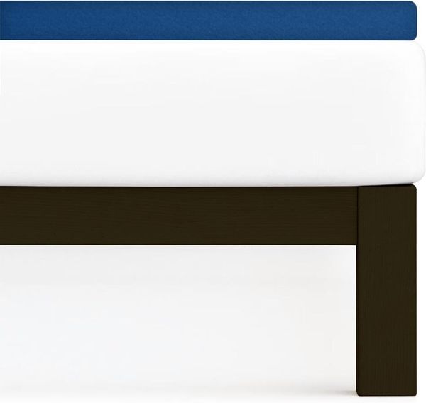 Traumschlaf Flausch Frottee Topper Spannbettlaken|90x190 cm - 100x200 cm| kobalt