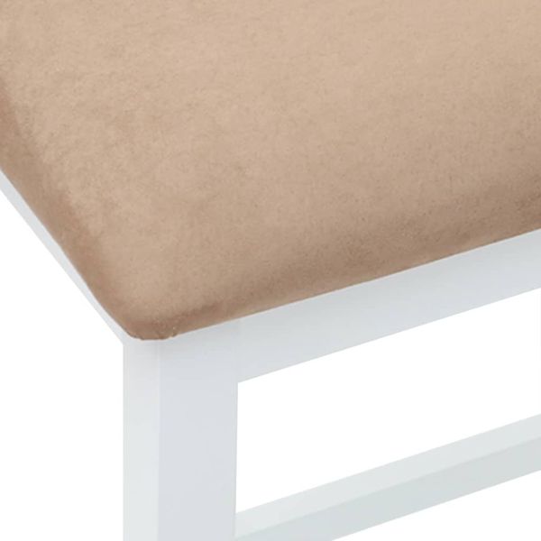 vidaXL Barstühle mit Kissen 2 Stk. Weiß Massivholz Gummibaum 4102583 Bild 8