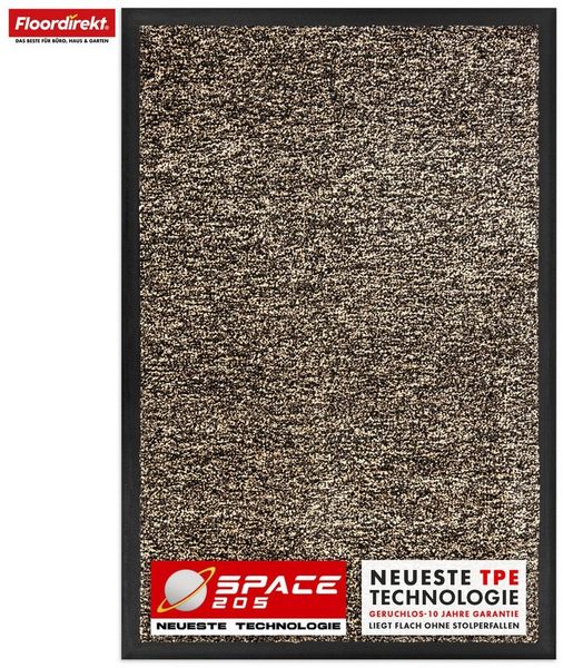Floordirekt Fußmatte Space 205, Schmutzfangmatte hochabsorbierend - Matte Eingangsbereich, langlebig & rutschfest - Fußmatte innen/Schmutzfangmatte außen
