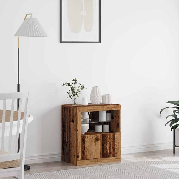 vidaXL LED-Sideboard Braun 60,5 x 37 x 67 cm Holzwerkstoff 863012