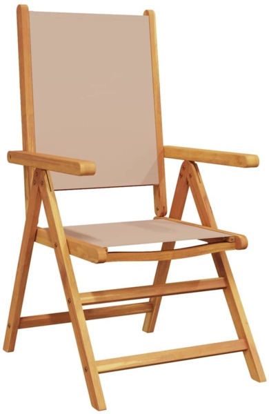 vidaXL Garten Essgruppe 7 pcs Taupe Akazie Massivholz 3375747 Bild 5