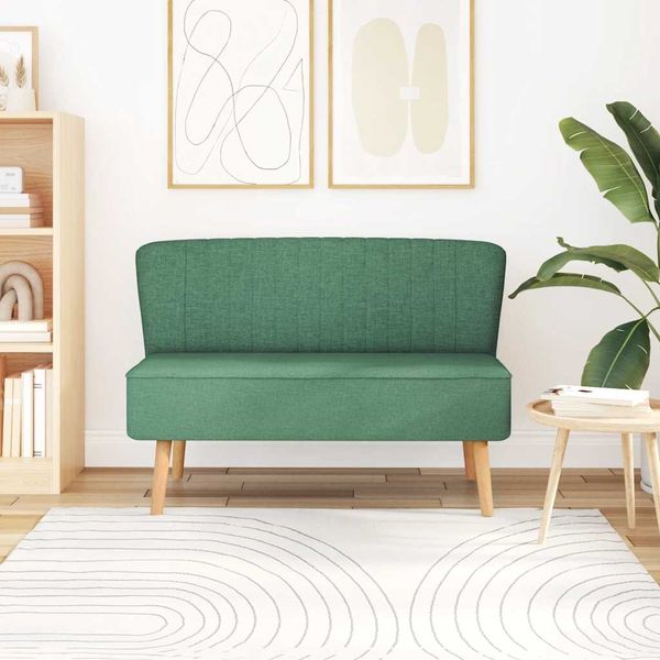 vidaXL Sofa Stoff 117 x 55,5 x 77 cm Grün 244073
