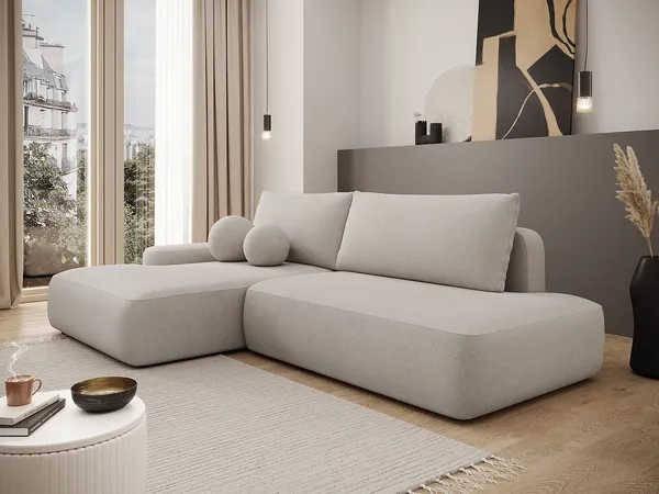 Vente-unique - DAVISO Sofa Stoff Beige - B 164 cm x H 87 cm x L 276 cm