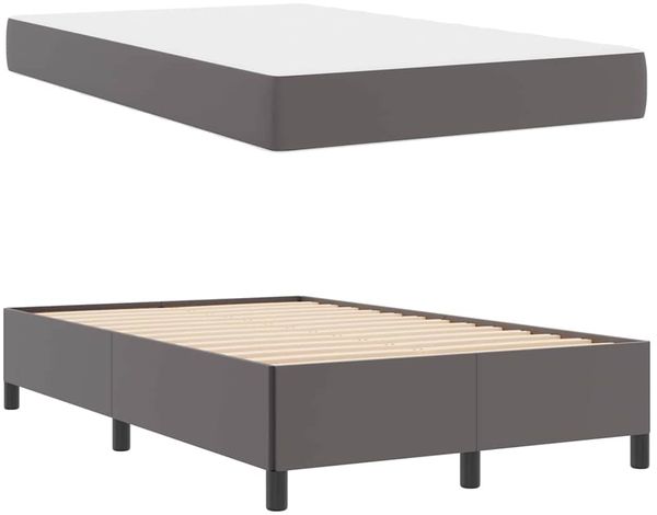 vidaXL Bettrahmen mit Matratze Grau 120 x 200 cm Stoff 3398997 Bild 6