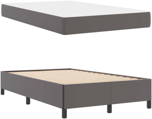 vidaXL Bettrahmen mit Matratze Grau 120 x 200 cm Stoff 3398997 Bild 5