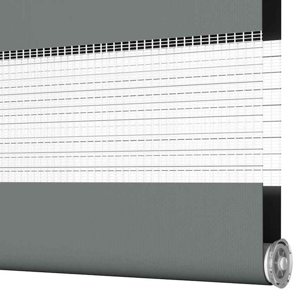 vidaXL Doppelrollo Dunkelgrau 70x200 cm Stoffbreite 65,9 cm Polyester 4014151 Bild 12